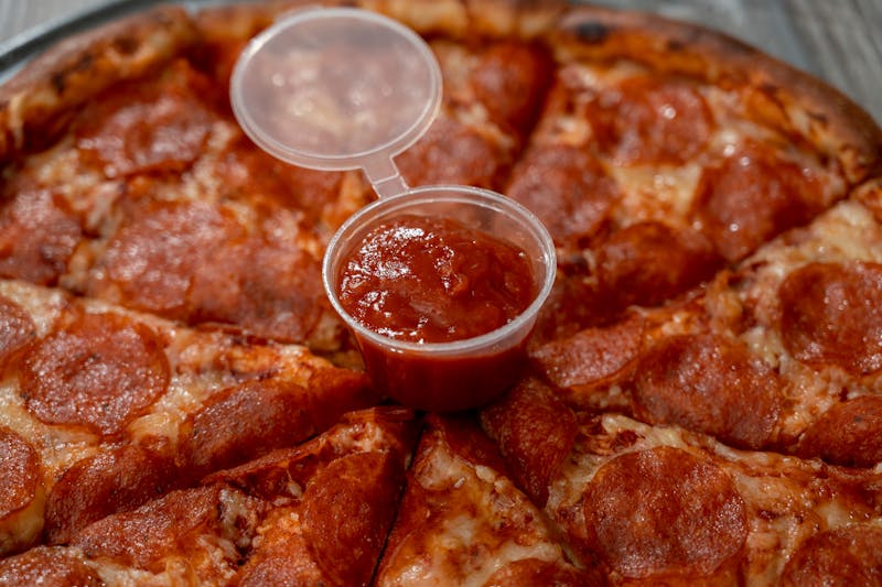 Breadsticks with marinara dipping sauce from Dions